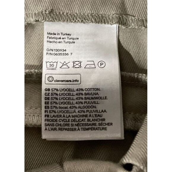 H&M‎ Pants Womens 2 Paperbag Waist Wide Leg Khaki Boho Beachy Grunge Streetwear - Picture 11 of 14